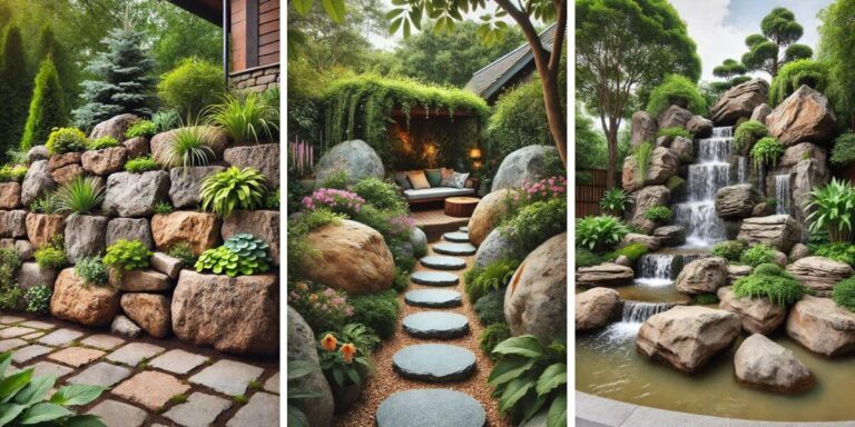 15+ Gorgeous Boulder Landscaping Ideas for Ultimate Curb Appeal
