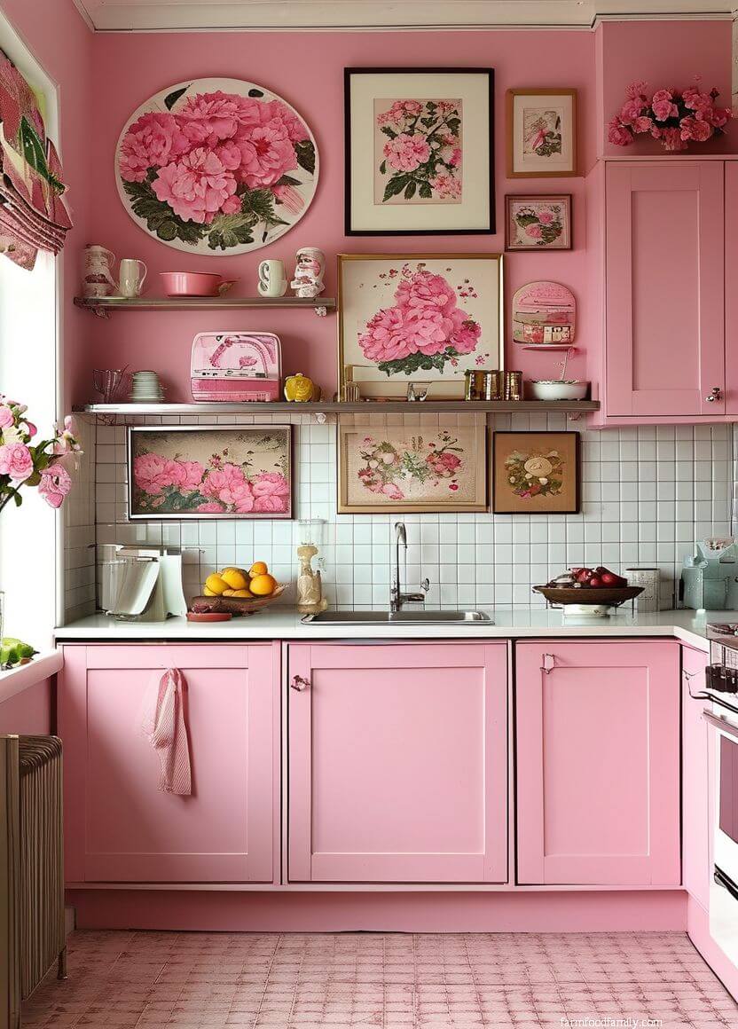 70 Charming Retro Pink Kitchen Ideas for a Stylish Makeover (2024)