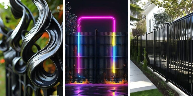 24 Black Fence Ideas That Won’t Fade or Rust in a Year