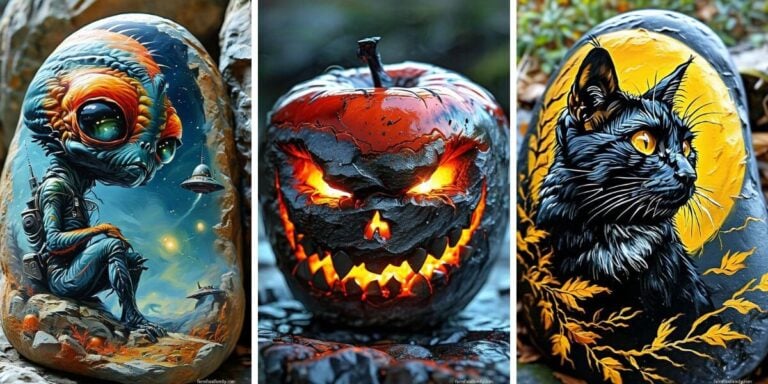 25 Spooky Halloween Rock Painting Ideas to Try This Season