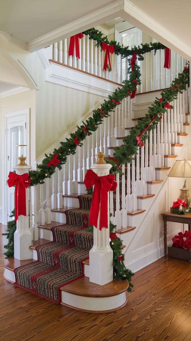 1 Christmas Staircase Decor 4
