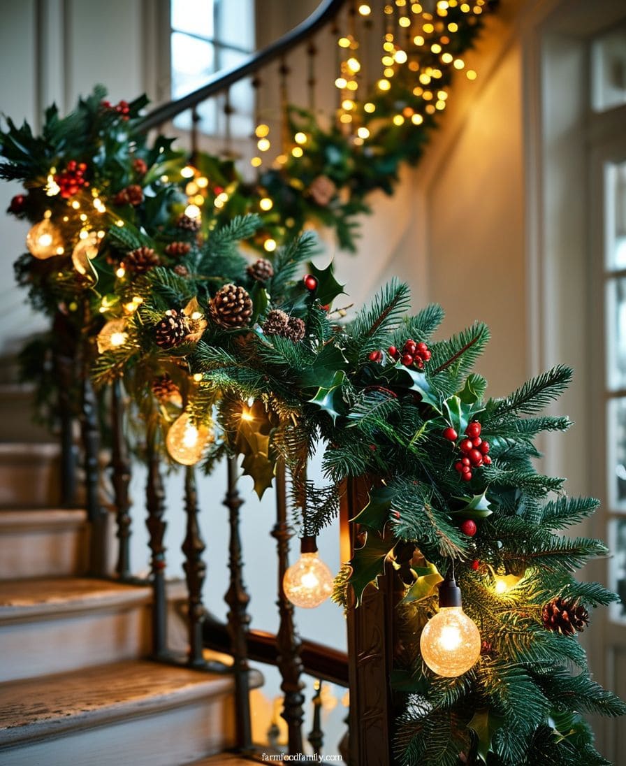 1 Christmas Staircase Decor