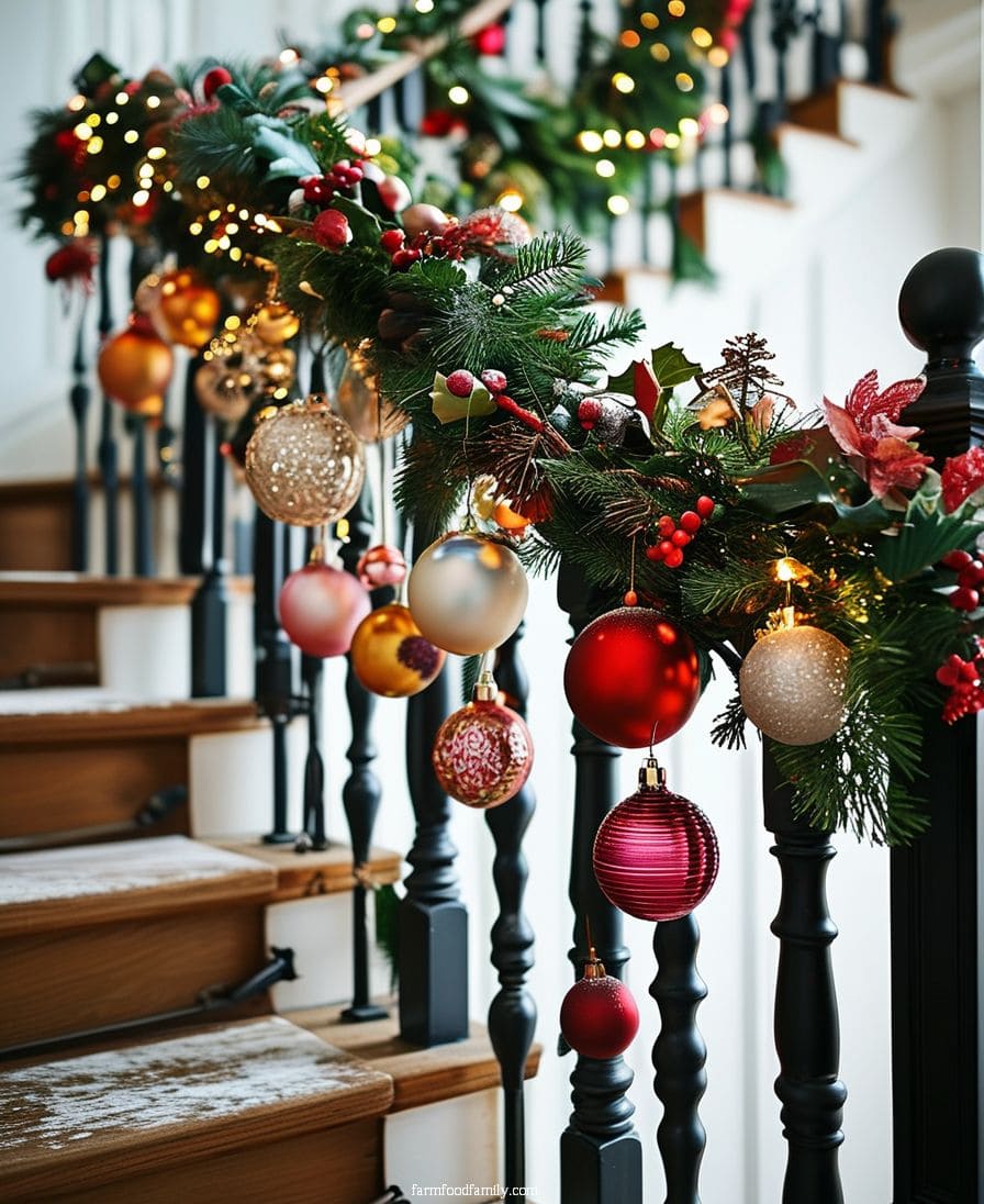 3 Christmas Staircase Decor