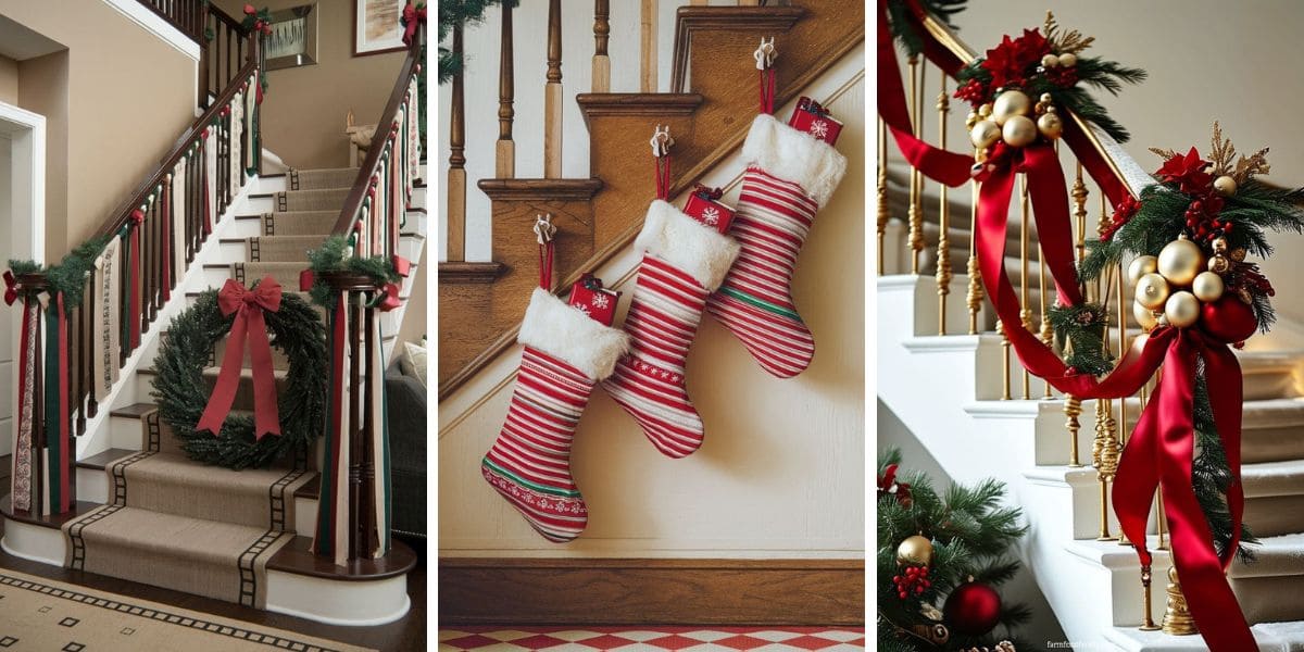 Best Christmas Staircase Decor 25