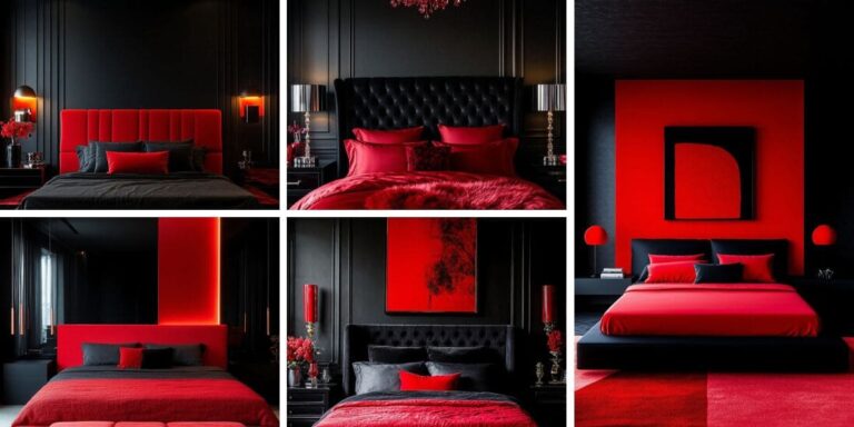 40+ Striking Red and Black Bedroom Ideas to Inspire Your Makeover