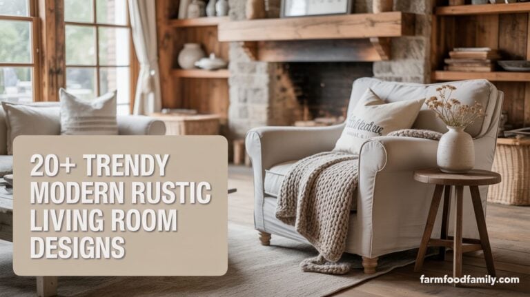 20+ Gorgeous Modern Rustic Living Room Ideas That Mix Wood and Warmth