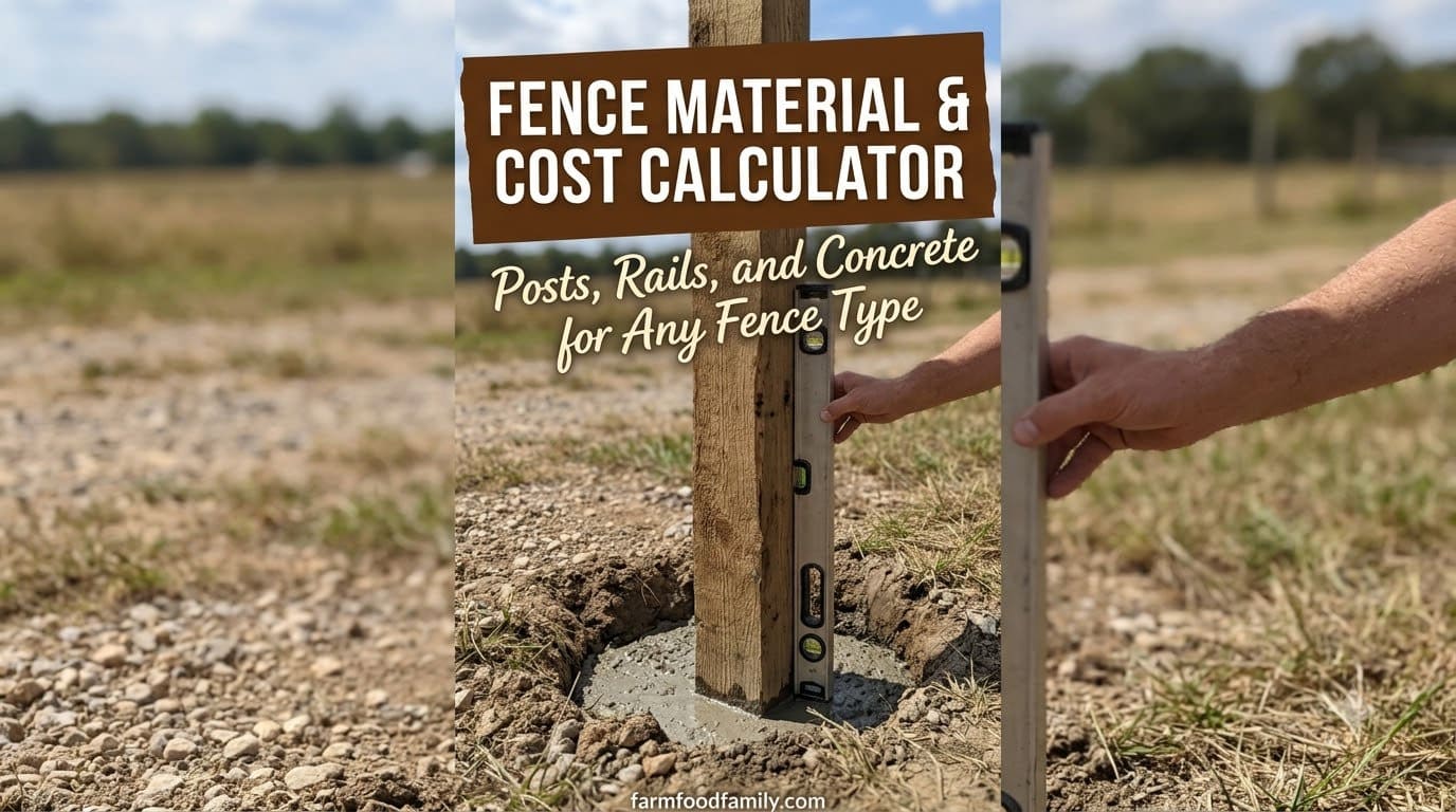 Fence Material & Cost Calculator: Posts, Rails, and Concrete for Any Fence Type
