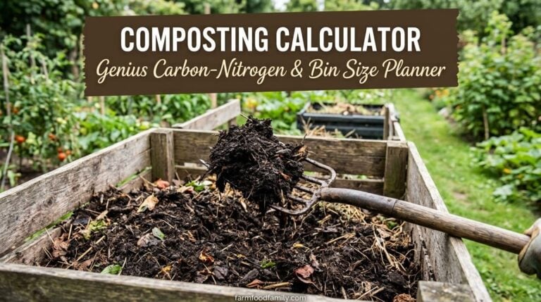 Composting Calculator: Genius Carbon-Nitrogen & Bin Size Planner