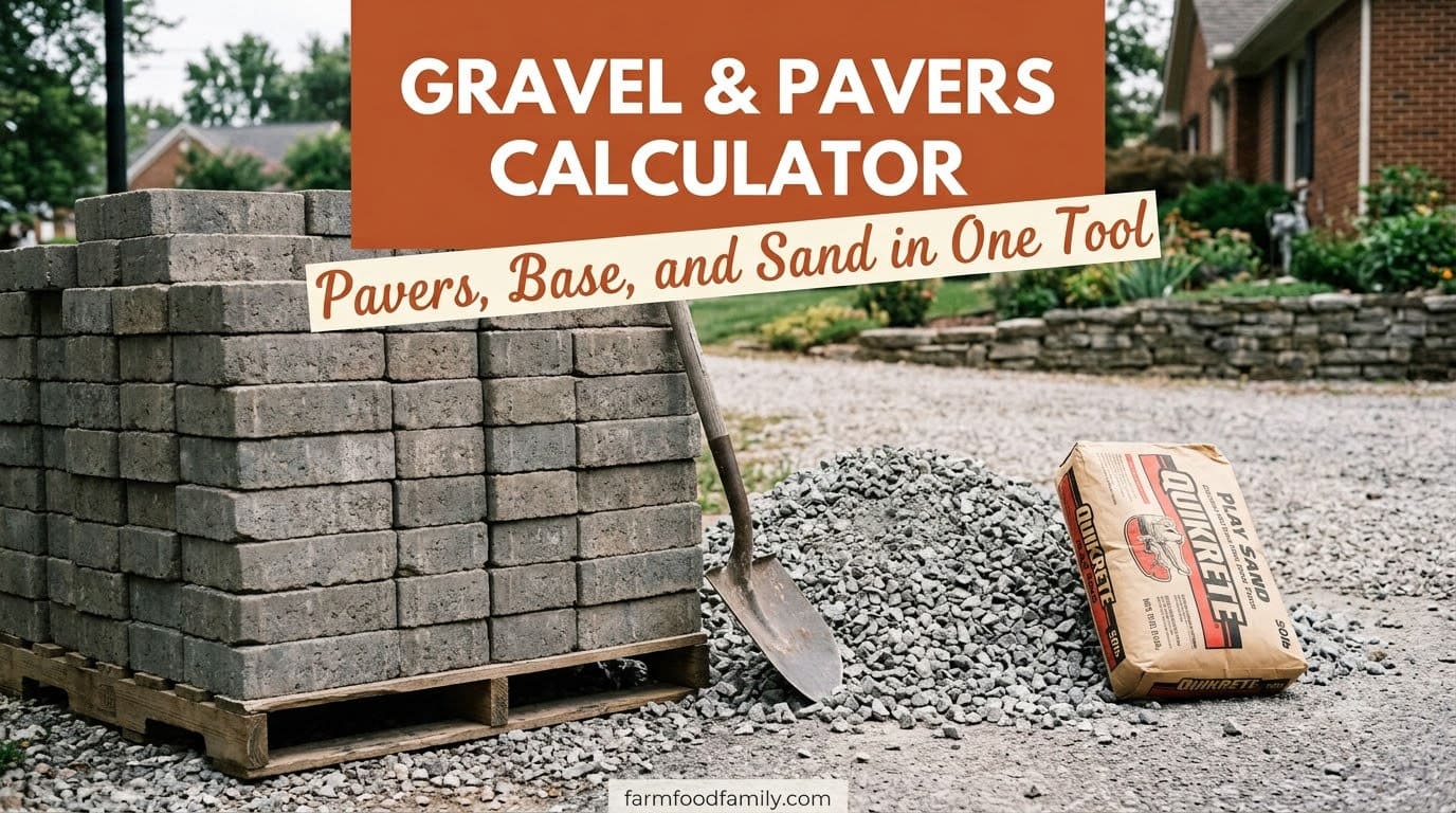 Gravel & Paver Calculator: Pavers, Base, and Sand in One Tool