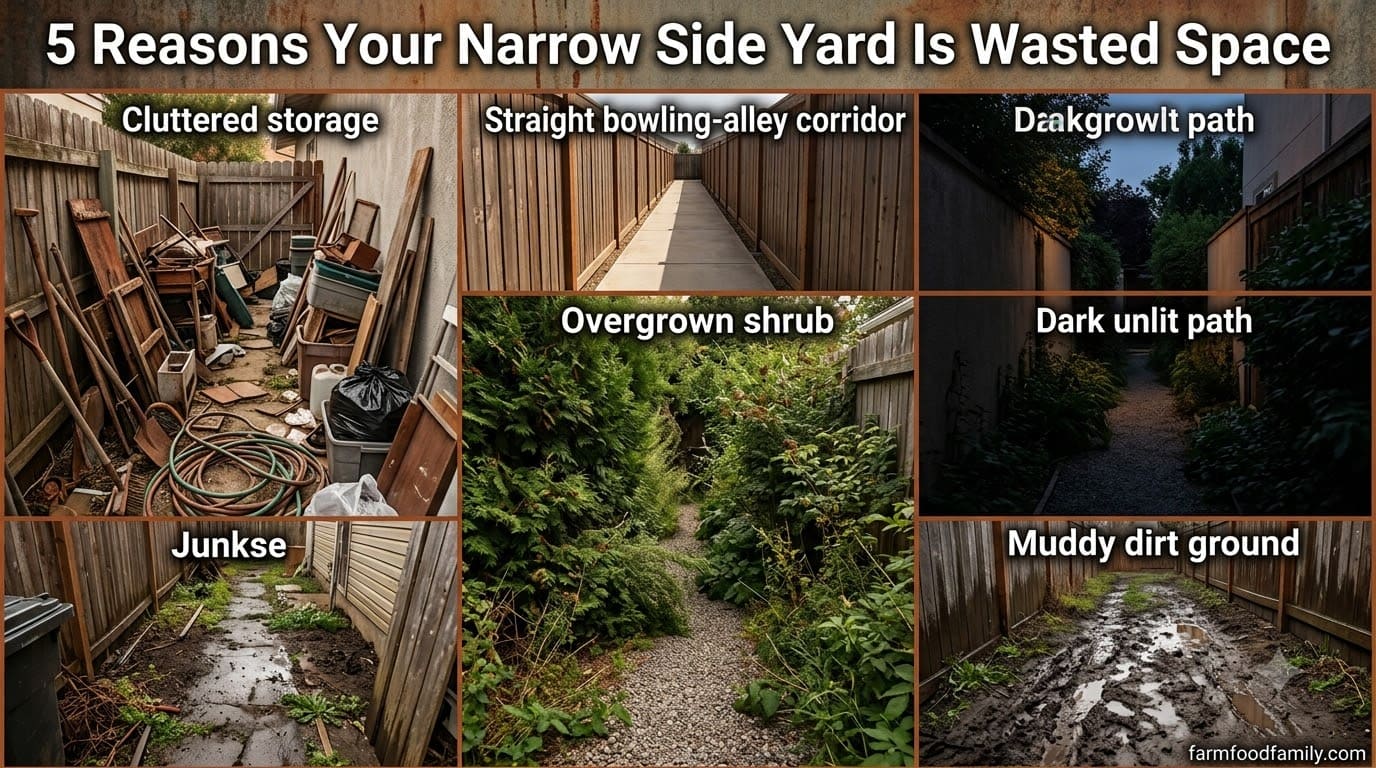 5 Reasons Your Narrow Side Yard Is Wasted Space (And the One Layout Change That Fixes It)