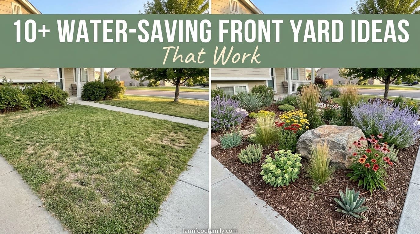Thirsty Lawn to Water-Saving Front Yard Landscaping That Sells Curb Appeal