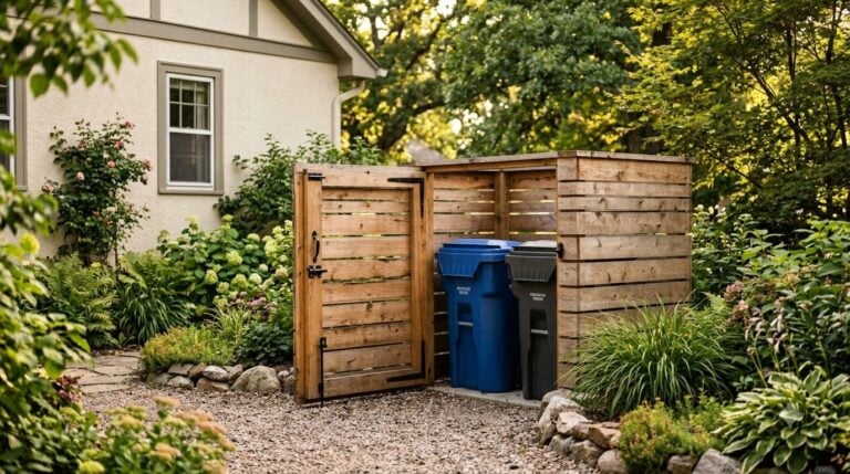 20 Clever Ideas to Hide Your Trash Cans Outside (That Raccoons Can’t Undo)