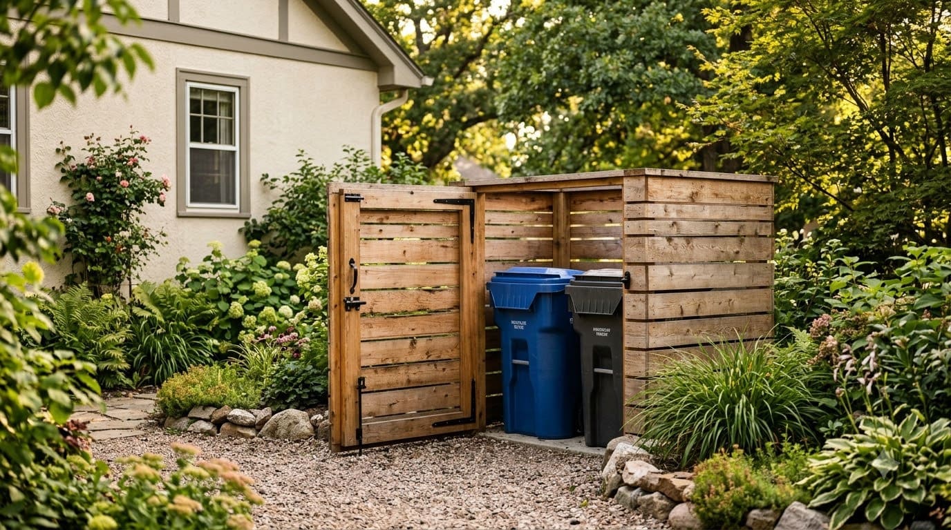 20 Clever Ideas to Hide Your Trash Cans Outside (That Raccoons Can’t Undo)