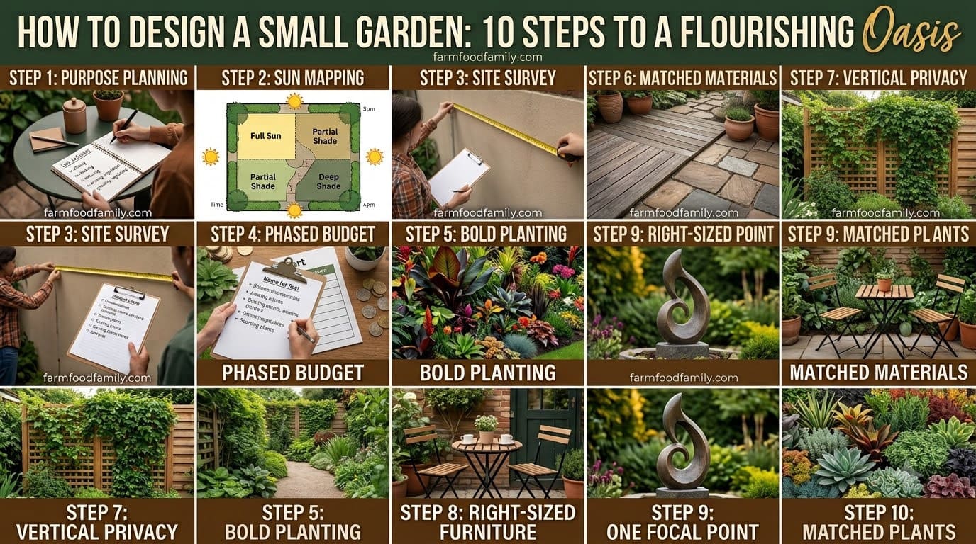 How to Design a Small Garden: 10 Steps to Turn an Awkward Sliver of Land Into a Flourishing Oasis