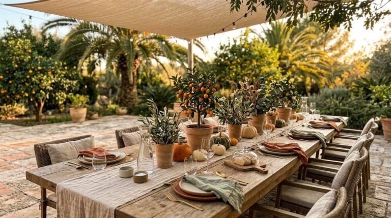 12 Breezy Thanksgiving Outdoor Table Setups for Warm-Weather Climates