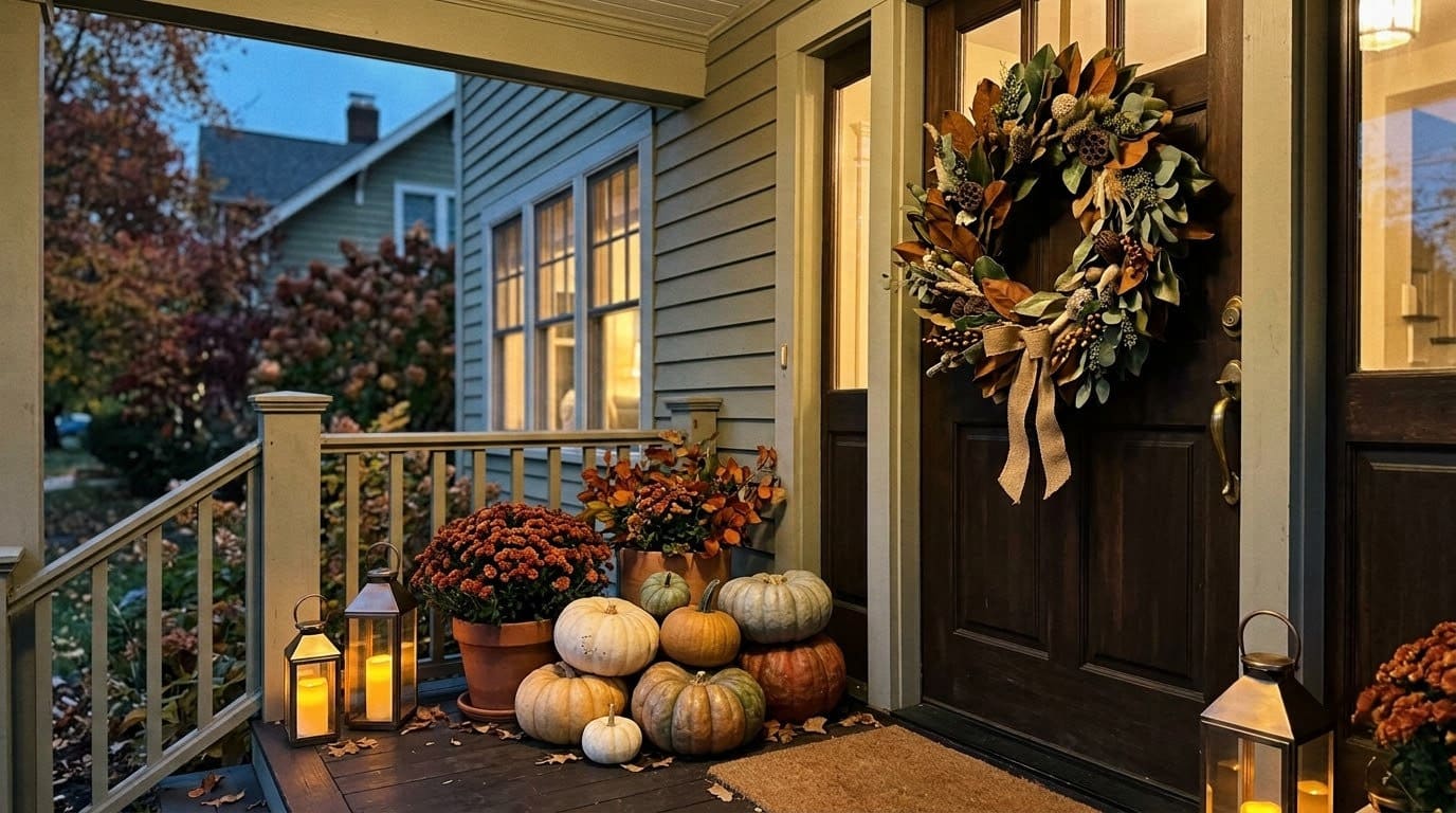 15 Charming Thanksgiving Outdoor Decorations for a Welcoming Porch