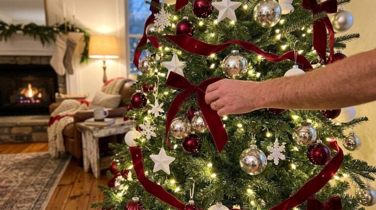 12 Striking Red and Silver Christmas Tree Decorating Ideas That Feel Warm, Not Cold